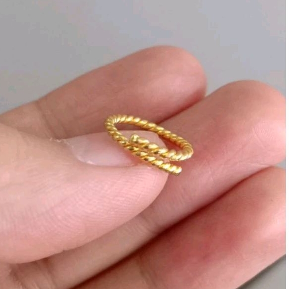24k (LM) cincin anak 1 gram emas 99,99%.cantik