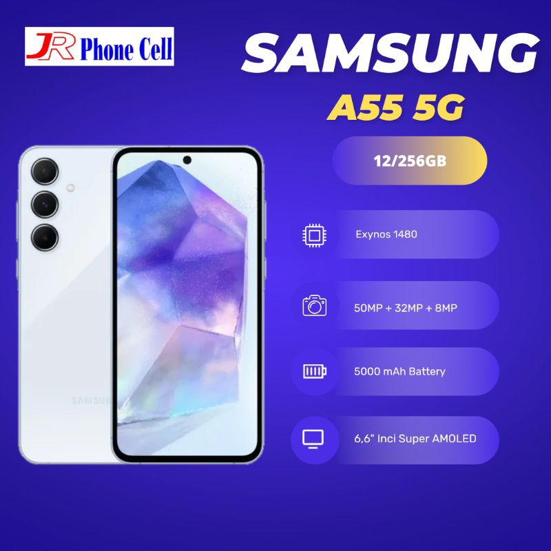 SAMSUNG A55 5G RAM 12/256GB GARANSI RESMI