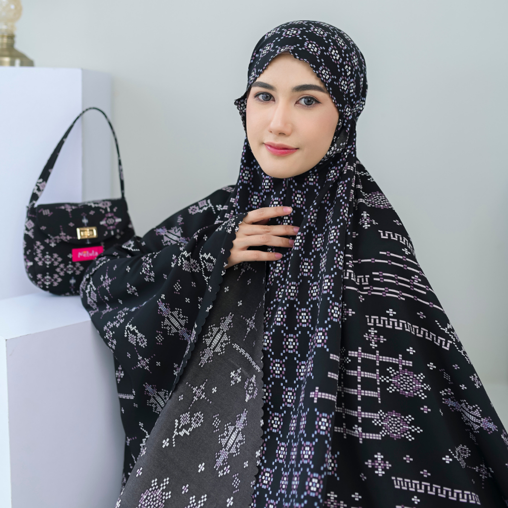 Mukena Dewasa Maxmara 2in1 Luxury Silk Lasercut Mewah Premium