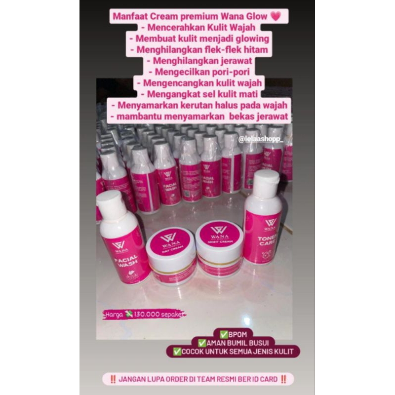 TERBARU CREAM PAKETAN PREMIUM WANA GLOW BPOM