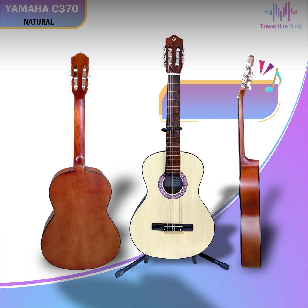 Gitar Akustik classic klasik senar nilon Yamaha C370 custom Murah Pemula*