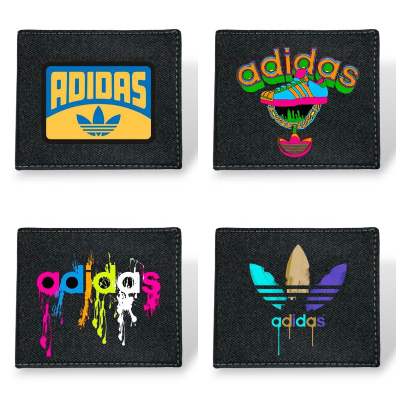 Dompet Kanvas  Adidas Distro Keren / Dompet Lipat Resleting Logo Distro Adidas Bahan 100% Kanvas Pre