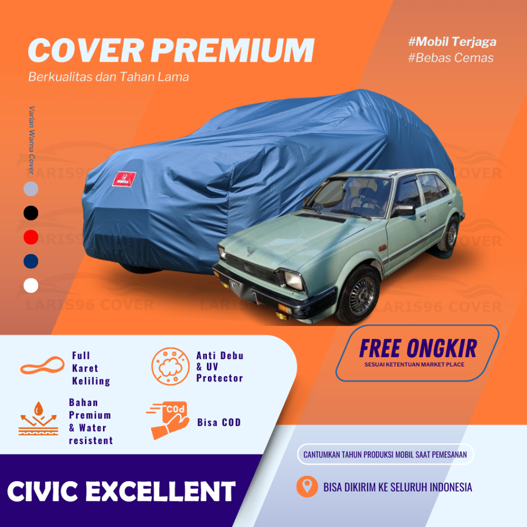 Premium Sarung Mobil Civic Excellent Cover Penutup Mantel Mobil Civic Excellent