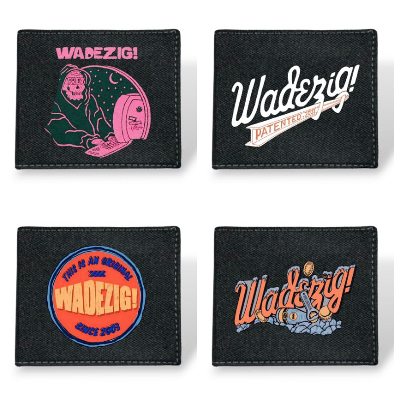 Dompet Kanvas Wadezig Distro Keren / Dompet Lipat Resleting Logo Distro Wadezig Local Brand Bahan 10