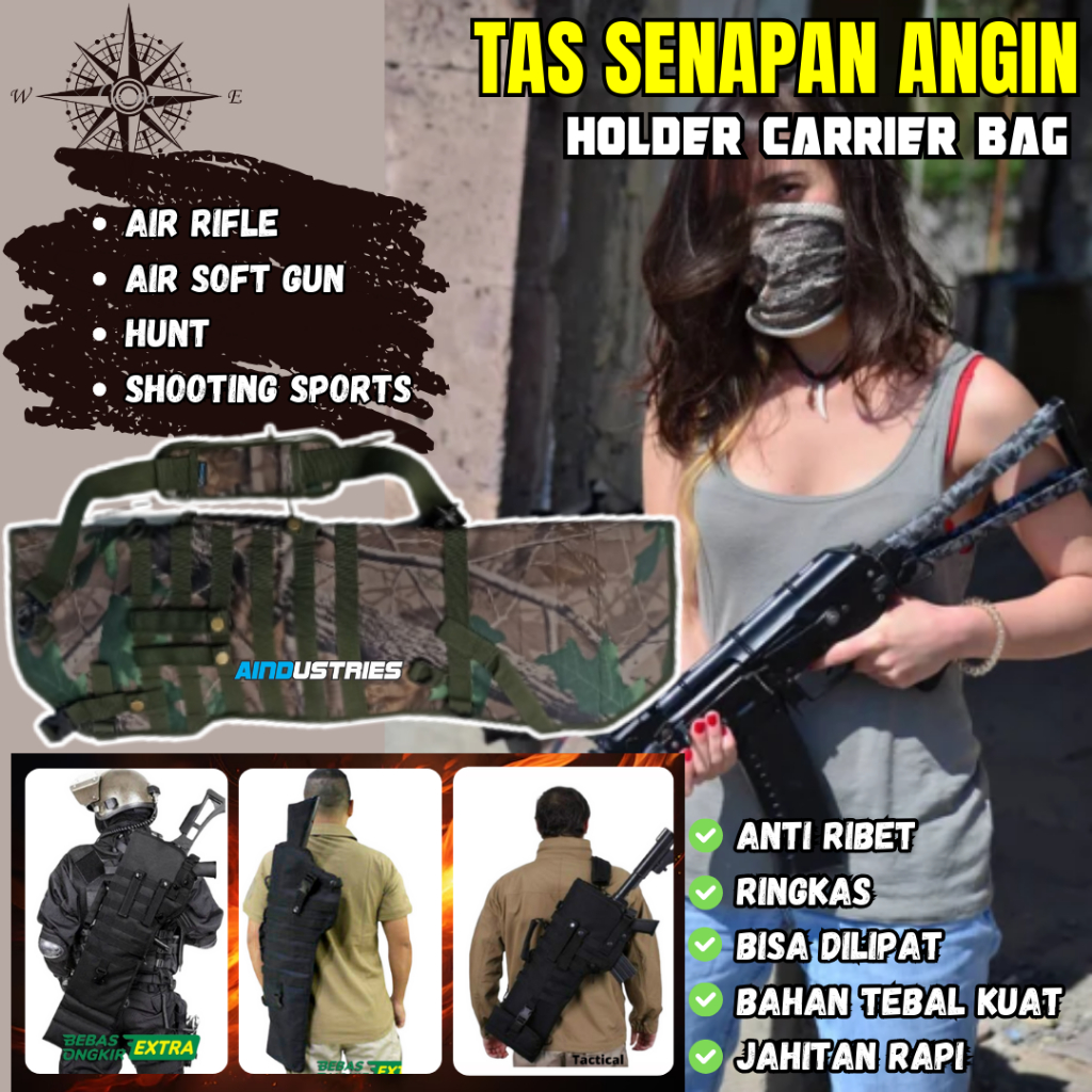 TAS RANSEL PCP Gejluk Uklik Hunters Bahan tebal Jahitan rapi Kuat Tali bahu empuk Ringkas bisa dilip