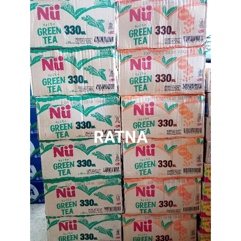 

NU GREEN TEA 330ml Original / Honey Teh Jasmine ( 1 Dus isi 24 Botol)