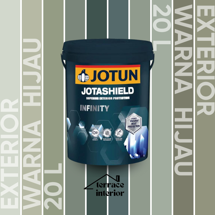 Cat Tembok Exterior Infinity Jotun warna Hijau 20 L