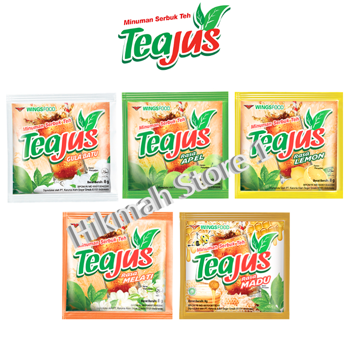 

Tea jus Renceng @10 pcs semua rasa / Tea Jus Dengan Gula Batu Sachet 8gr teajus variant lainnya