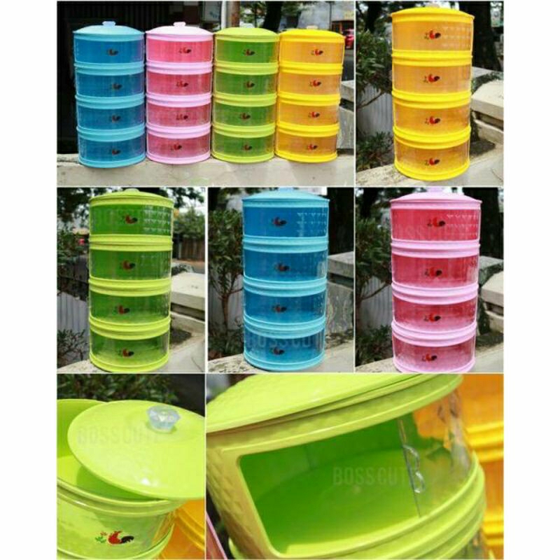 Ayam jago tudung Saji 4 susun