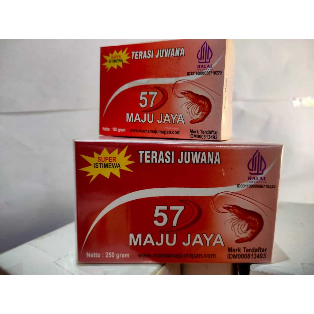 

TERASI MAJU JAYA JUWANA KEMASAN 250 GR DAN 100 GR