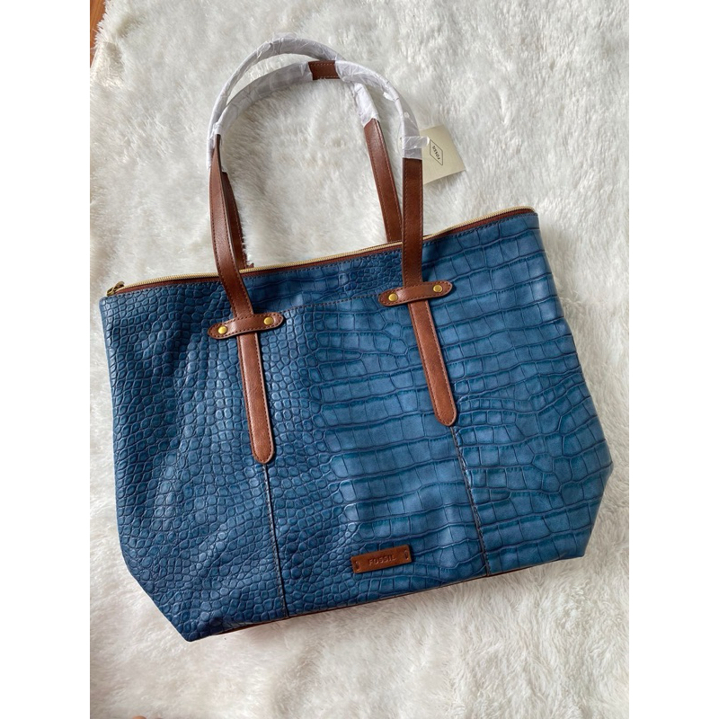 Felicity tote croco blue