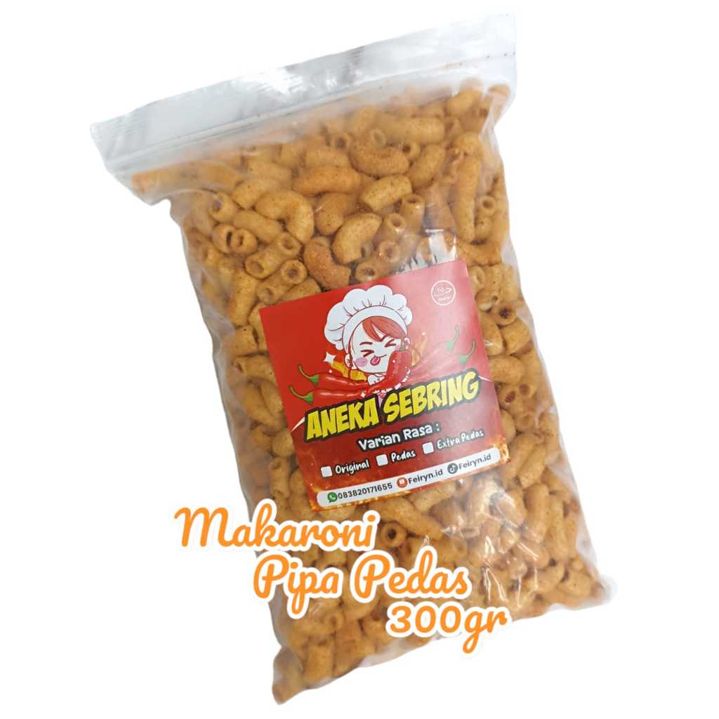 

Makaroni Pipa Bantet 300gr [Aneka Sebring Feiryn]