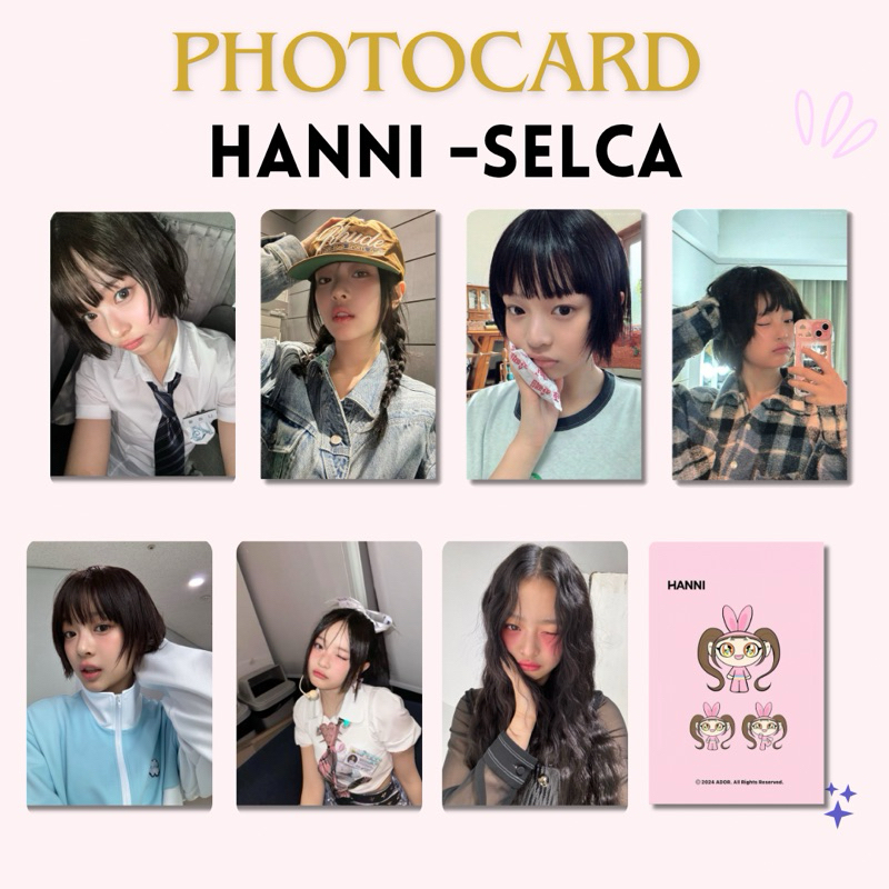 Hanni Newjeans Selca Photocard Premium lomo card  Photocard unofficial Hanni newjeans supernatural h