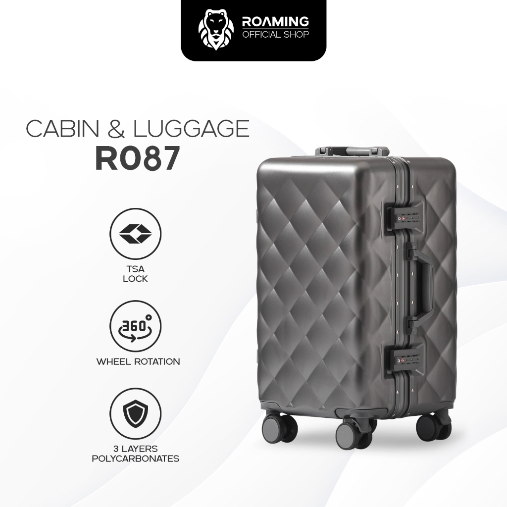Koper Kabin - Koper Bagasi Roaming TSA Lock Polycarbonate Tahan Banting20 - 24 inch  R087