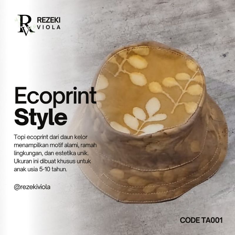 Topi Ecoprint Anak