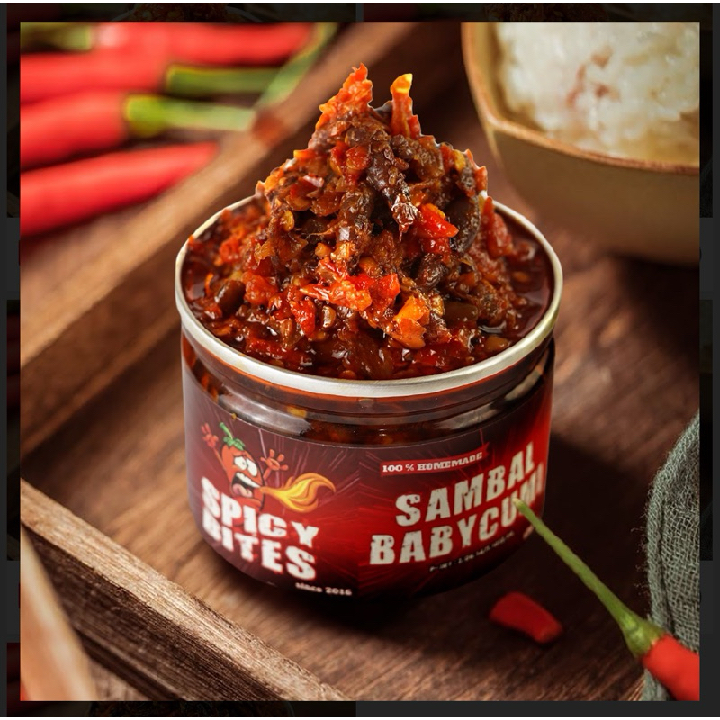 

SPICY BITES SAMBAL BABY CUMI 160Gr PRAKTIS SIAP SAJI SAMBEL VIRAL ENAK MURAH HEMAT