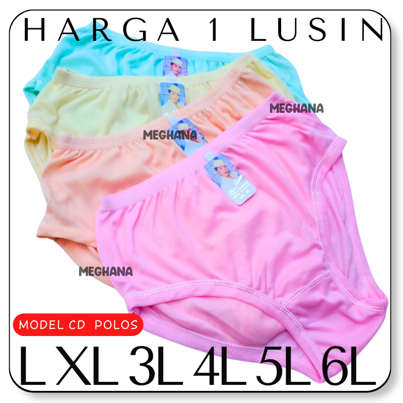 (L XL 3L 4L 5L 6L) GROSIR 12 PCS CELANA DALAM WANITA 1 LUSIN  / CD WANITA LUSINAN JUMBO