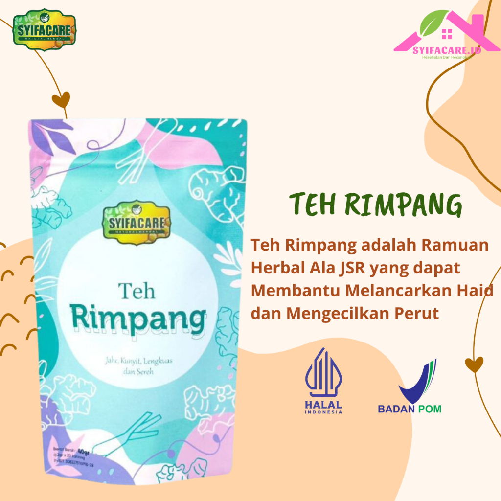 

Teh Rimpang Syifacare Ramuan Rempah Diet Ala JSR Teh Celup Terbuat Dari Bahan Alami Original