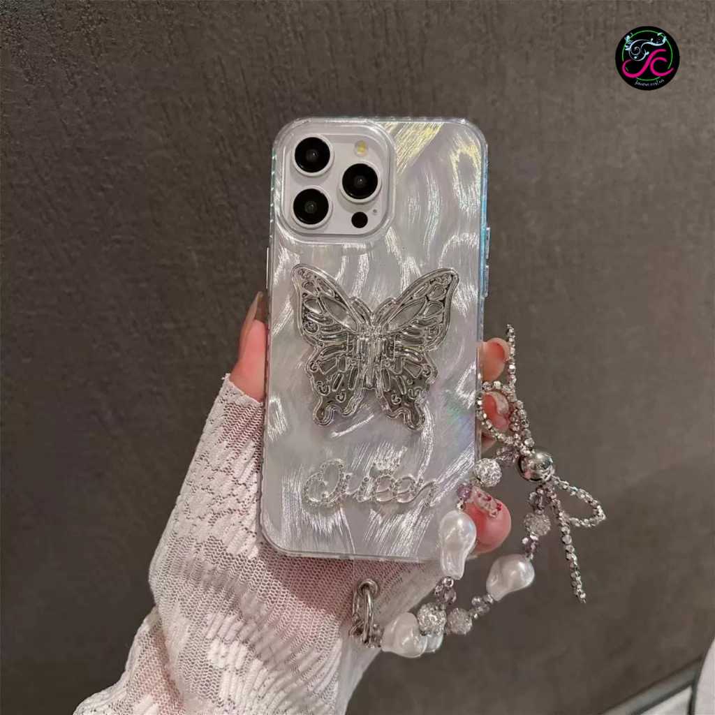 GC176 Queen Butterfly Clarity Swirl Hologram Hardcase Casing Hp For IPHONE 7G 8G 7 PLUS  8 PLUS X XS