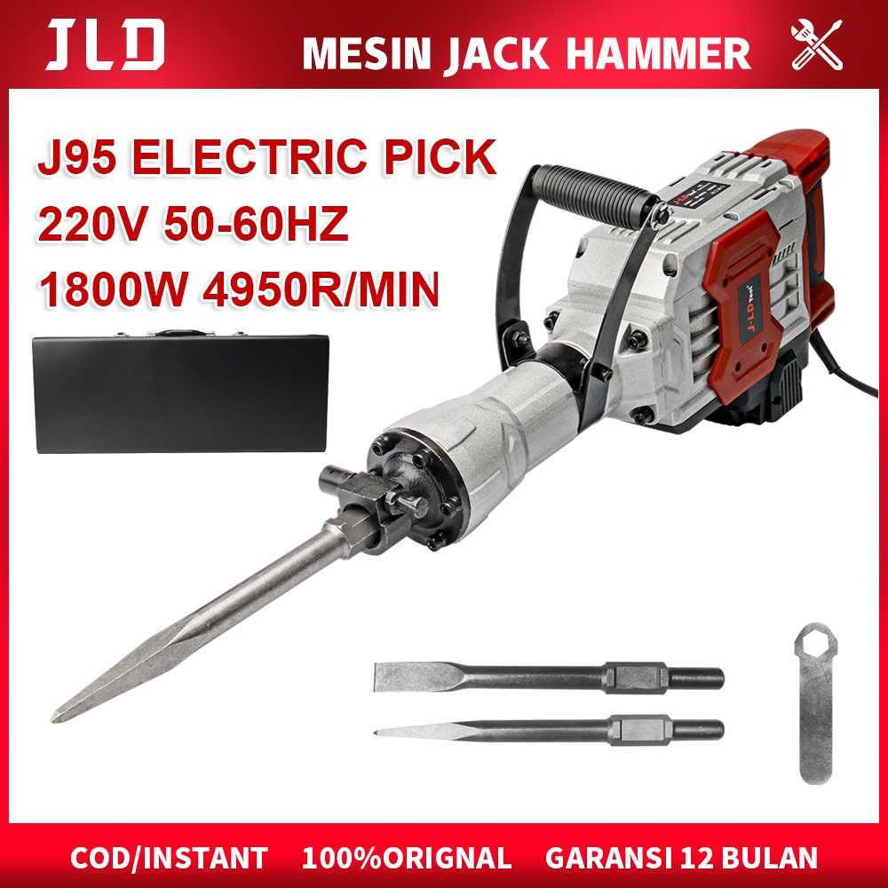 JLD Mesin Jack Hammer Bobok Beton 1800W Demolition Hammer J95