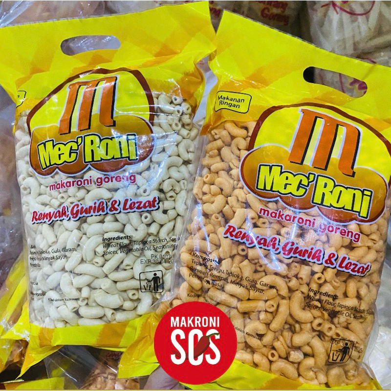 

Termurah!! Mecroni Snack 350GR Makaroni Kemasan “Mecroni” Rasa Balado Original