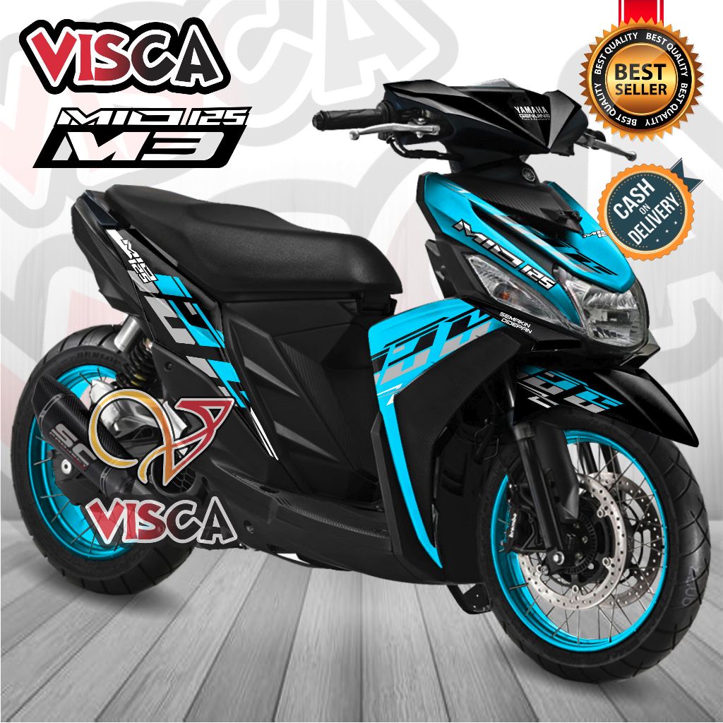 Decal Mio M3 125 Full Body Stiker Mio M3 125 Full Body Striping Mio M3 126 VIET