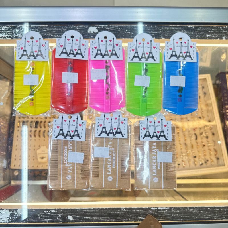 Sisir Kutu Rambut/Sisir Serit kayu dan pelastik