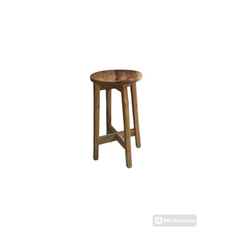 Kursi kayu bulat/kotak / kursi minimalis bahan kayu jati