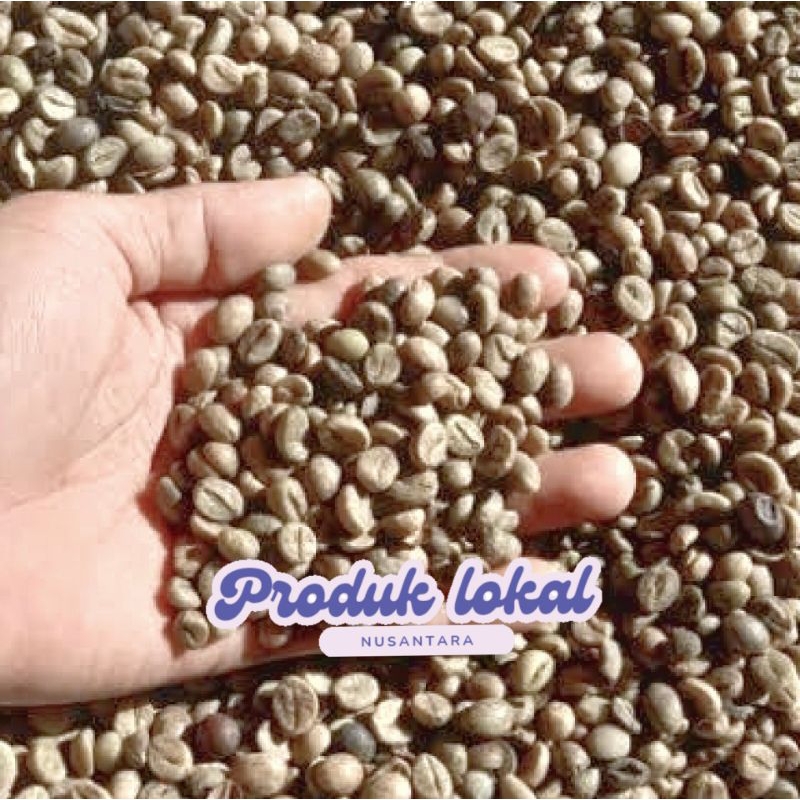 

Biji Kopi Robusta 1kg Green Bean Produk Lokal Kopi