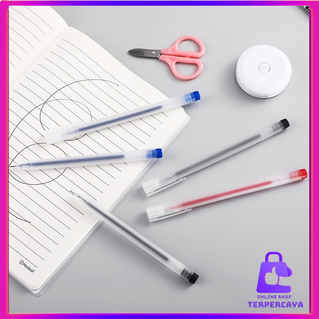 

OST Pulpel Gel 0.5mm Bolpoin Pena Pulpen Tinta Gel Cair Pena Transparant Pen Gel