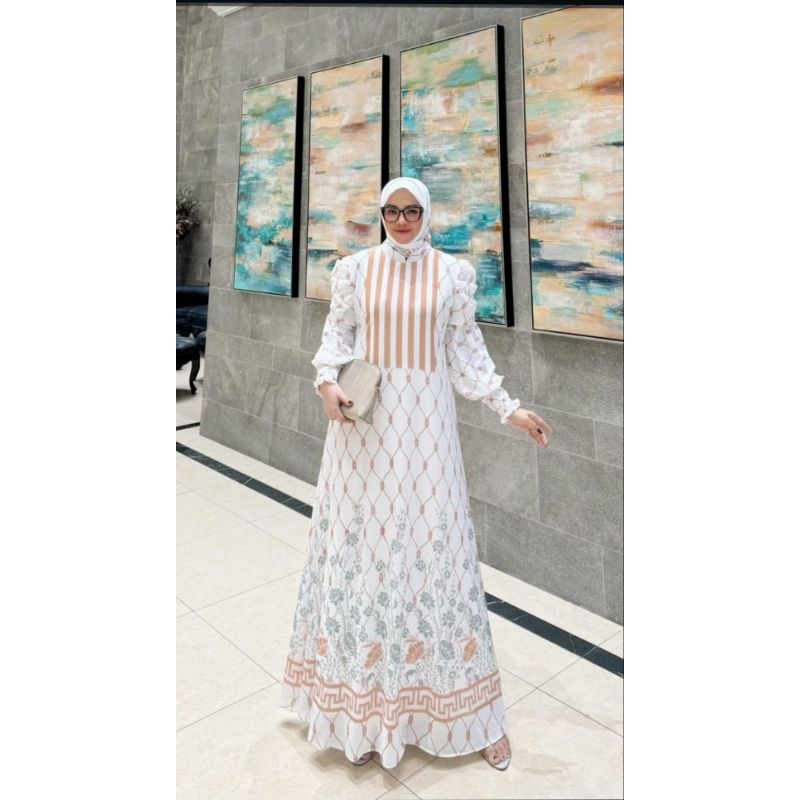 Kanaya set hijab dres by Raina pashion gamis set hijab terbaru