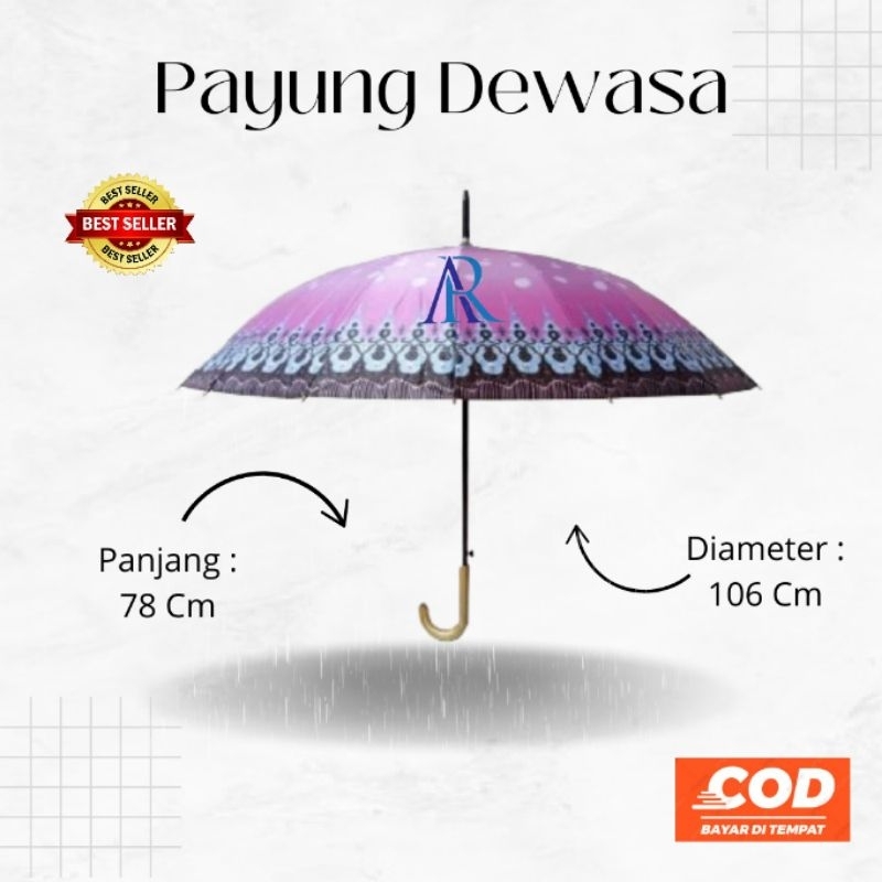 PAYUNG DEWASA MURAH / PAYUNG SATIN 16 JARI