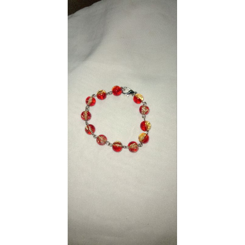 gelang tangan manik kaca retak gradasi