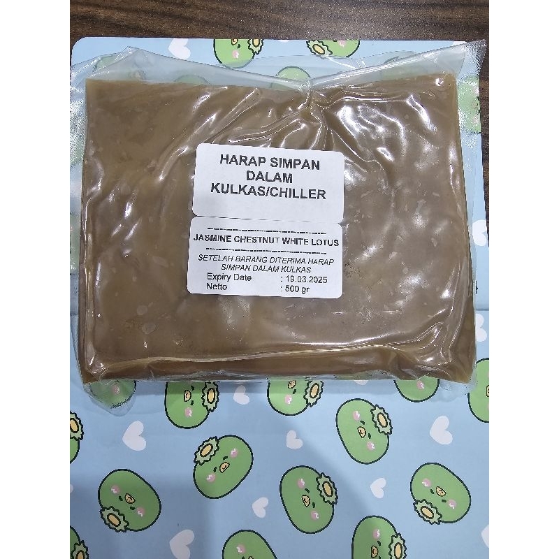 

500gr Jasmine Chesnut White Lotus Mooncake Premix (isian mooncake,snowskin)