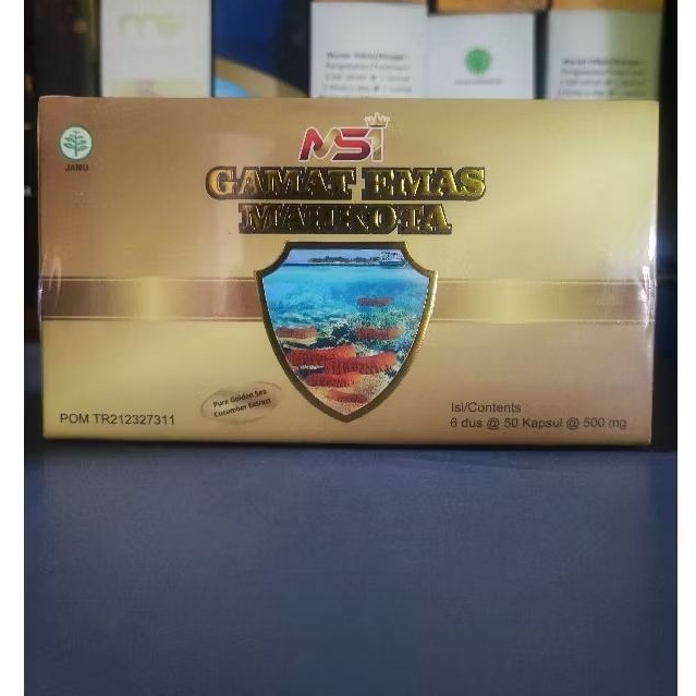 Gamat Mahkota Emas Teripang MSI Isi 6 Botol Original Ori Gamat Emas Mahkota Gold MSI