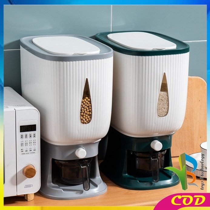 

DISKON RBC36 Dispenser Beras 1 KG Rice Dispenser Tempat Wadah Penyimpanan C36 HIJAUTEAL