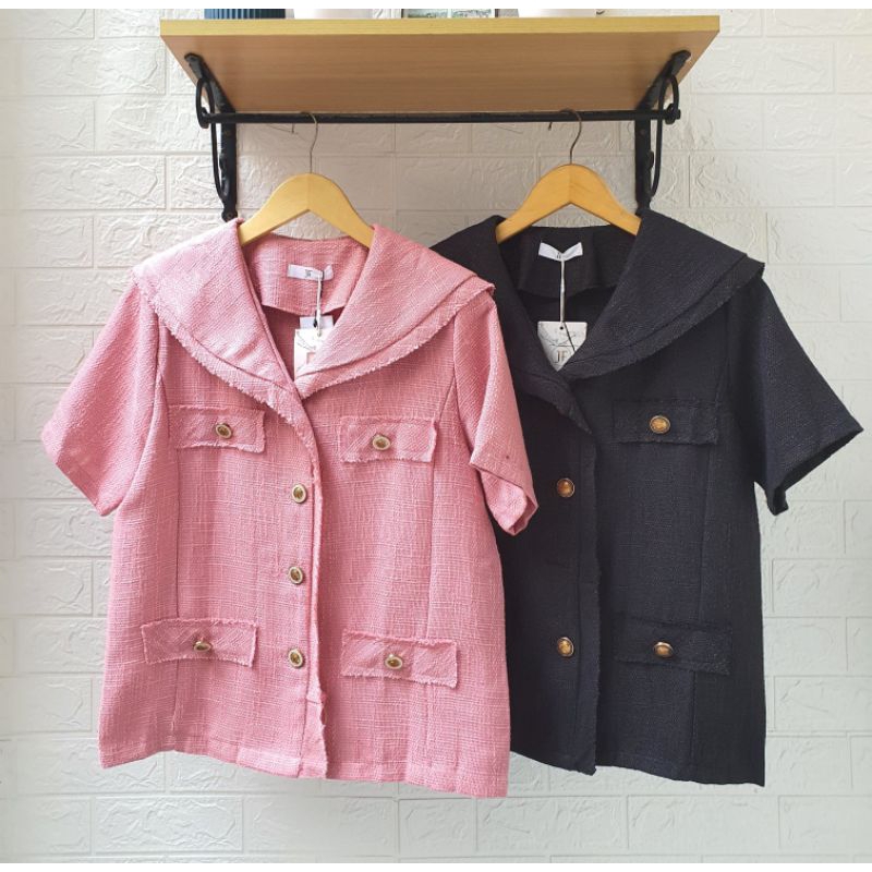 [BL16] Blazer Tweed Sailonmoon Lengan Pendek Premium Blazer