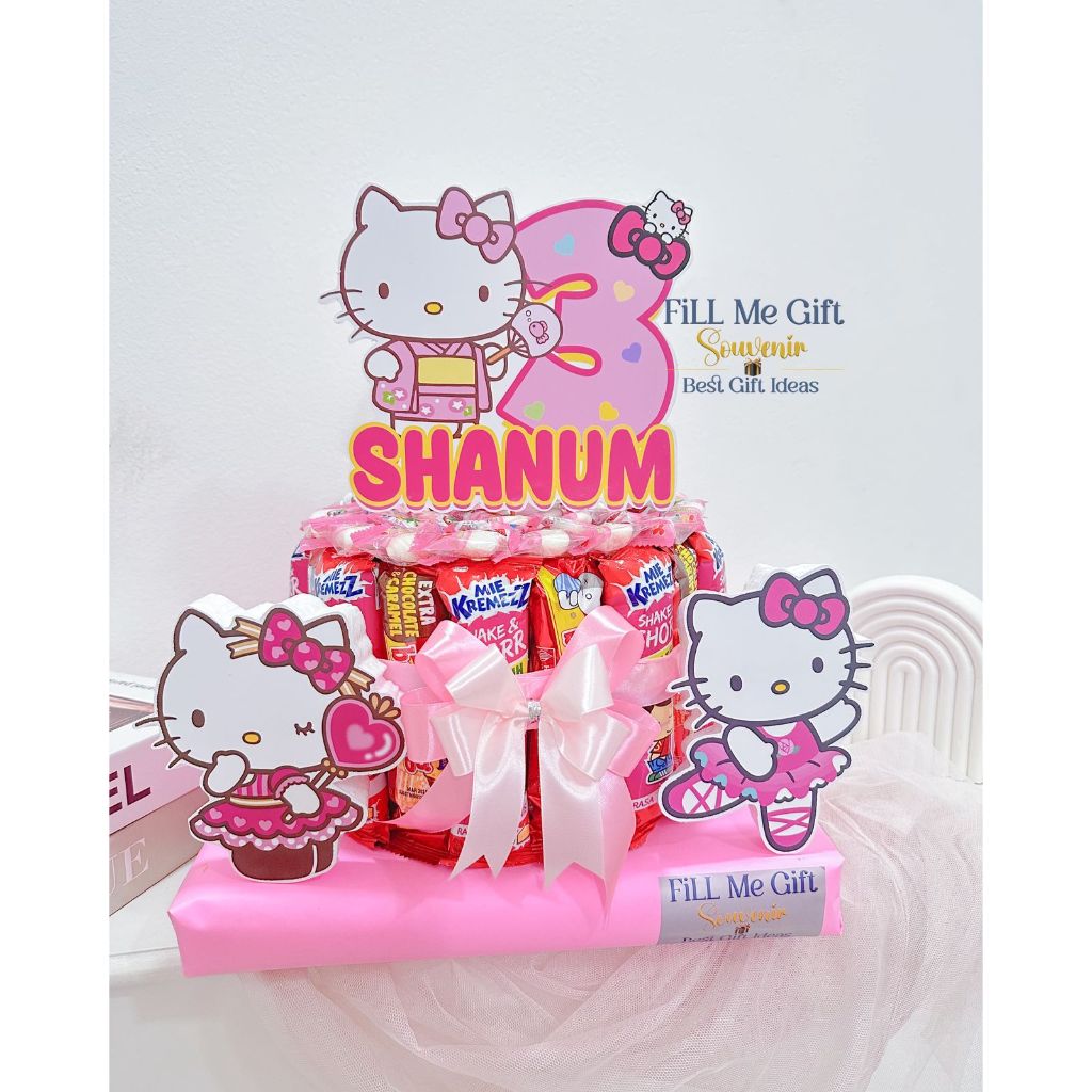 

Hello Kitty - Snack Tart Ulang Tahun / Birthday Gift Snack Tower