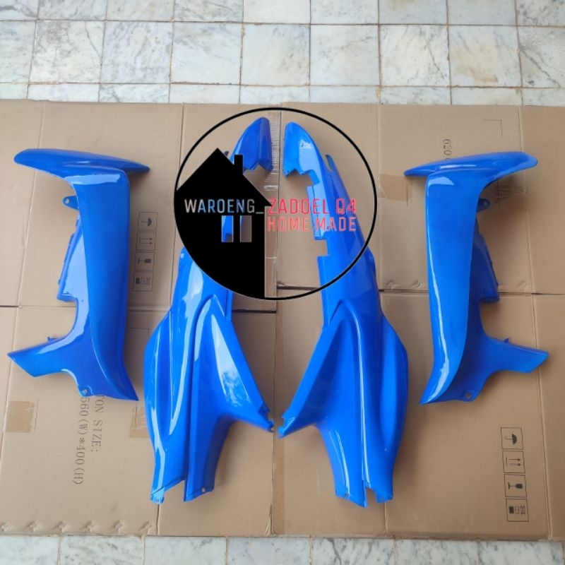 Cover Body+Sayap LR Suzuki Smash 110 Old Smash Lama Biru