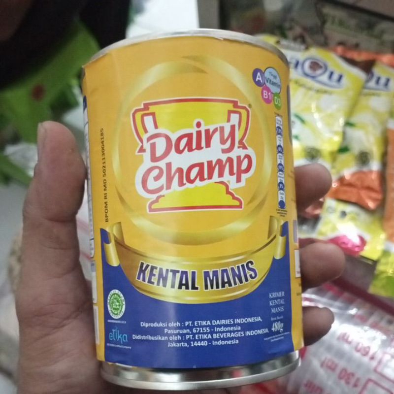 

SUSU KENTAL MANIS DAIRY CHAMP 480 GRAM ALMIRA PLASTIK