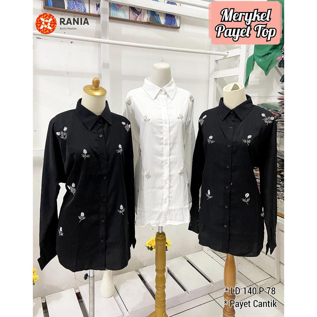 Blus Atasan Wanita Lengan Panjang Payet & Import