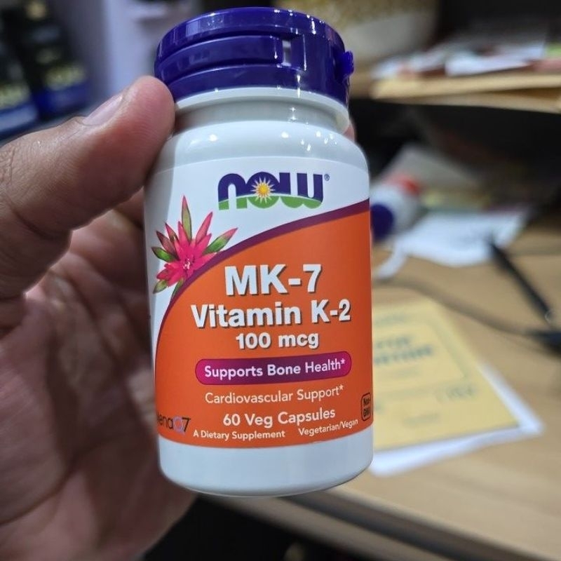 NOW MK-7 Vitamin K-2 NOW Foods MK7 Vitamin K2 100mcg 60 veg caps vegan