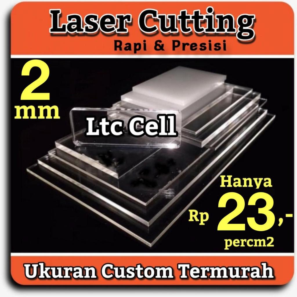 

Acrylic Bening Custom 2mm Rp 23/cm Akrilik Lembaran Potong Laser