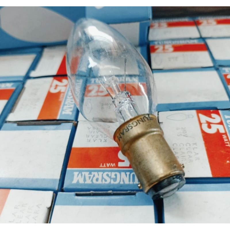 lampu tungsram bayonet 220V 25wat