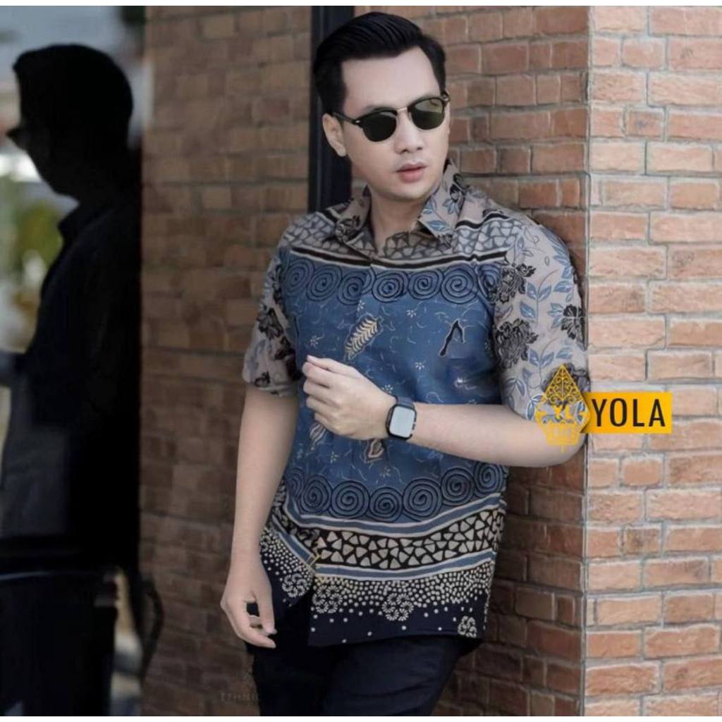 kemeja Batik Pria Lengan Pendek - Baju Batik Pria - Baju Pria Baju Batik Pesta Kondangan Lengan Pend