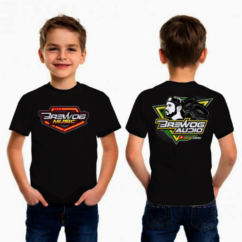 Kaos Anak BREWOG AUDIO PEMBURU HOREG Usia 1-12 Tahun Ukuran S M L XL XXL XXXL Fashion Anak Baju Atas