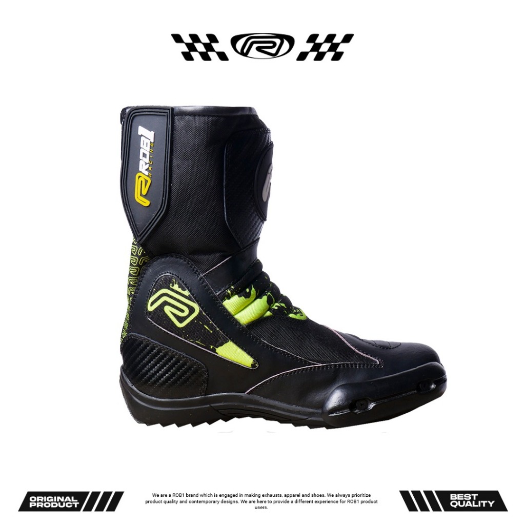 ROB1 Sepatu Avia Kids Black & Yellow