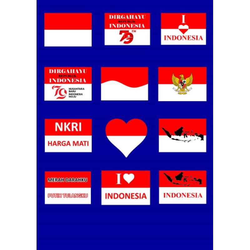 

Sticker Pipi spesial HUT RI/Agustusan. Isi 30,60,100Pcs.