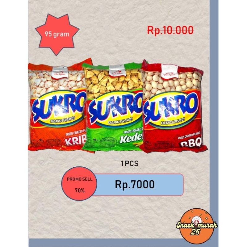 

Sukro kacang dan Kribo 3 Varian Rasa, Keribo, kedelai, BBQ 100℅ real dari produk Sukro dua kelinci