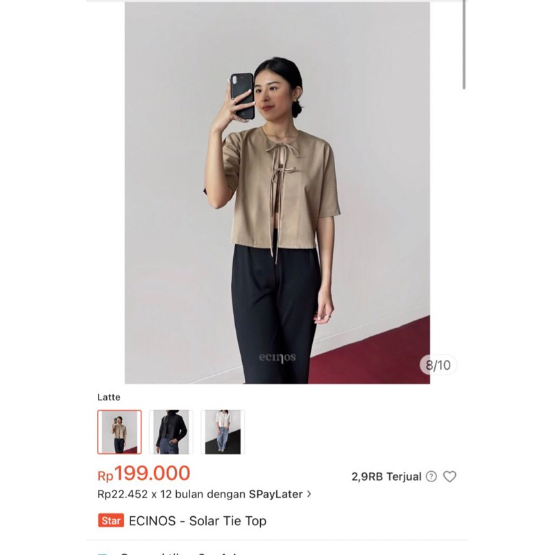 brand new with tag ecinos solar tie top